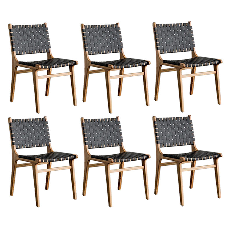 Modern Style Dining Chairs Solid Wood Open Back Dining Chair for Home