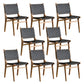 Modern Style Dining Chairs Solid Wood Open Back Dining Chair for Home