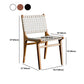 Modern Style Dining Chairs Solid Wood Open Back Dining Chair for Home