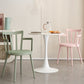 Modern Dining Chairs Arm Dining Chair with Plastic Legs for Kitchen