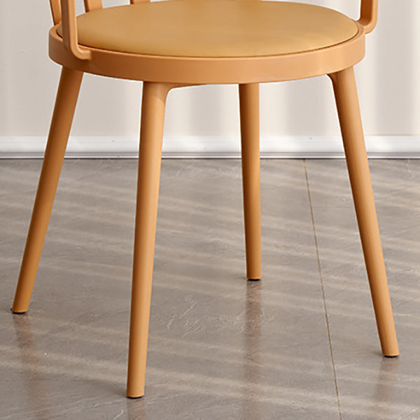Modern Dining Chairs Arm Dining Chair with Plastic Legs for Kitchen