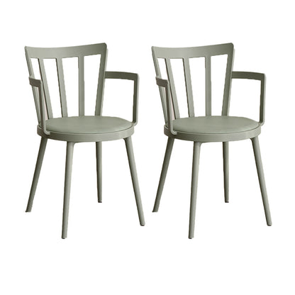 Modern Dining Chairs Arm Dining Chair with Plastic Legs for Kitchen