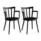 Modern Dining Chairs Arm Dining Chair with Plastic Legs for Kitchen
