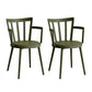 Modern Dining Chairs Arm Dining Chair with Plastic Legs for Kitchen
