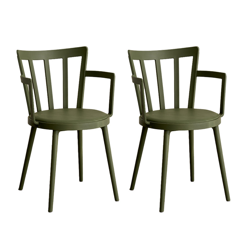 Modern Dining Chairs Arm Dining Chair with Plastic Legs for Kitchen