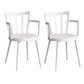 Modern Dining Chairs Arm Dining Chair with Plastic Legs for Kitchen