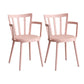Modern Dining Chairs Arm Dining Chair with Plastic Legs for Kitchen