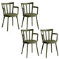 Modern Dining Chairs Arm Dining Chair with Plastic Legs for Kitchen