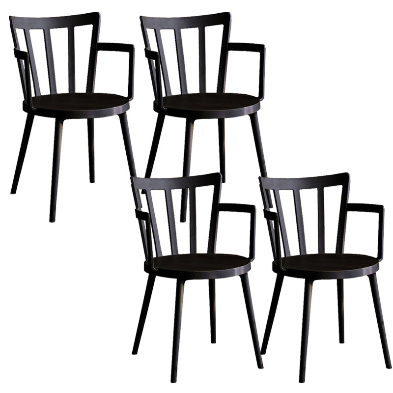 Modern Dining Chairs Arm Dining Chair with Plastic Legs for Kitchen
