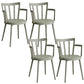 Modern Dining Chairs Arm Dining Chair with Plastic Legs for Kitchen