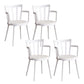 Modern Dining Chairs Arm Dining Chair with Plastic Legs for Kitchen