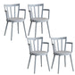Modern Dining Chairs Arm Dining Chair with Plastic Legs for Kitchen