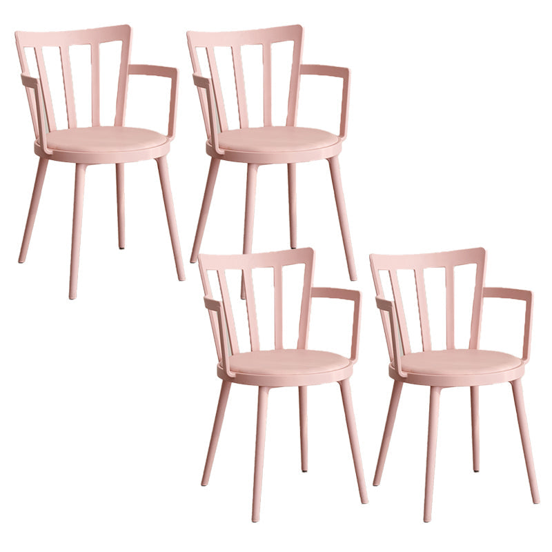 Modern Dining Chairs Arm Dining Chair with Plastic Legs for Kitchen