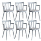 Modern Dining Chairs Arm Dining Chair with Plastic Legs for Kitchen