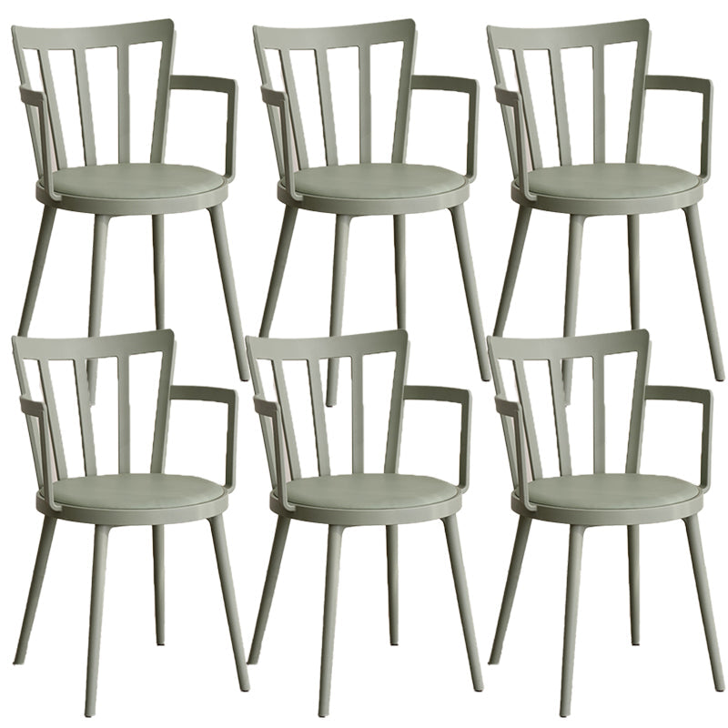 Modern Dining Chairs Arm Dining Chair with Plastic Legs for Kitchen