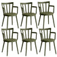 Modern Dining Chairs Arm Dining Chair with Plastic Legs for Kitchen