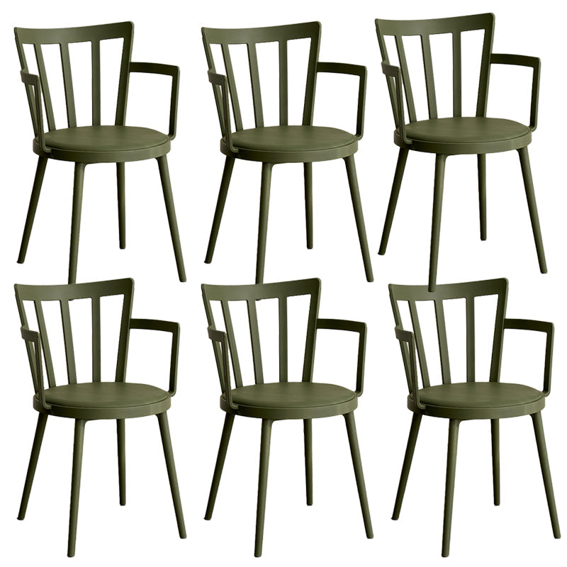 Modern Dining Chairs Arm Dining Chair with Plastic Legs for Kitchen