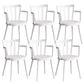 Modern Dining Chairs Arm Dining Chair with Plastic Legs for Kitchen