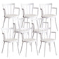 Modern Dining Chairs Arm Dining Chair with Plastic Legs for Kitchen