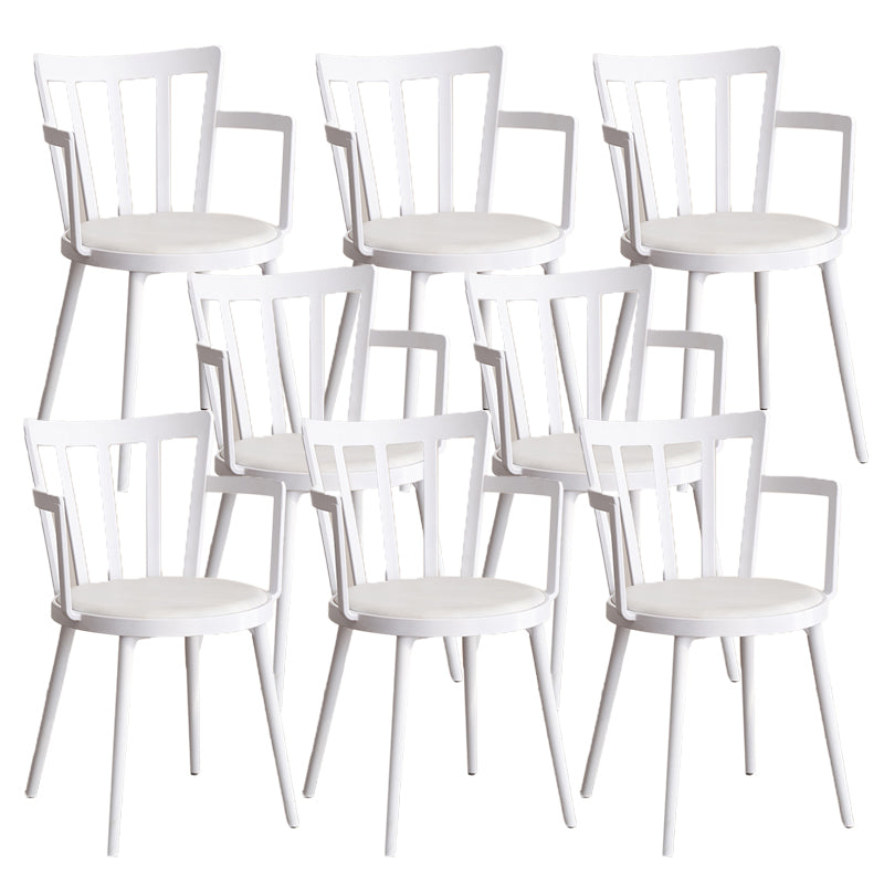 Modern Dining Chairs Arm Dining Chair with Plastic Legs for Kitchen