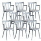 Modern Dining Chairs Arm Dining Chair with Plastic Legs for Kitchen
