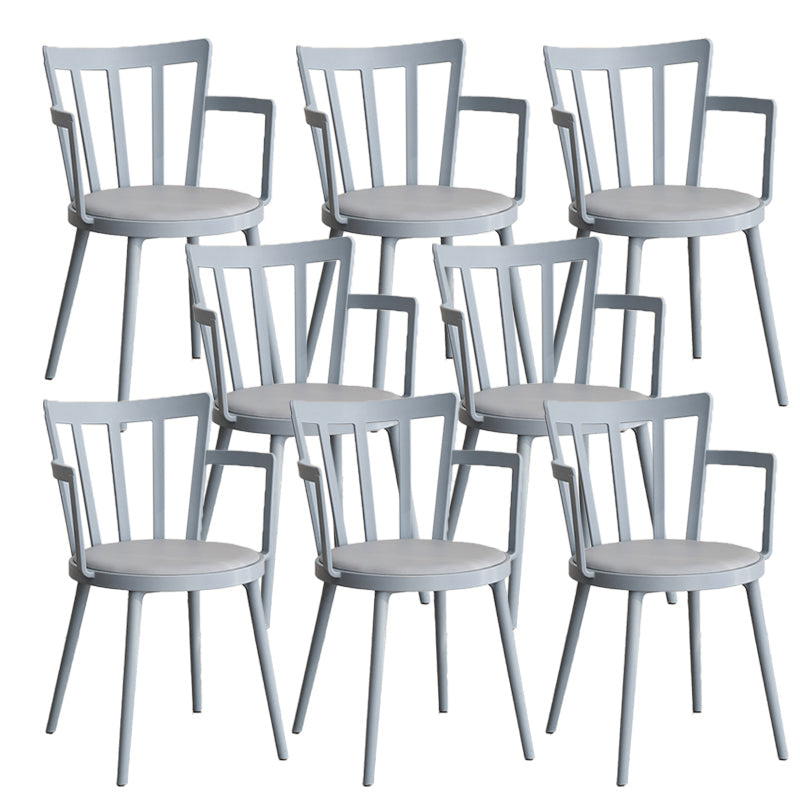 Modern Dining Chairs Arm Dining Chair with Plastic Legs for Kitchen