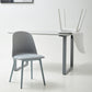 Modern Dining Chair Armless Dining Chair with Plastic Legs for Kitchen