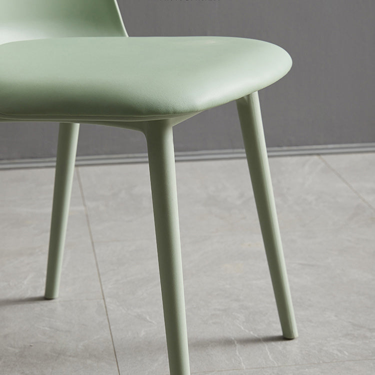 Modern Dining Chair Armless Dining Chair with Plastic Legs for Kitchen