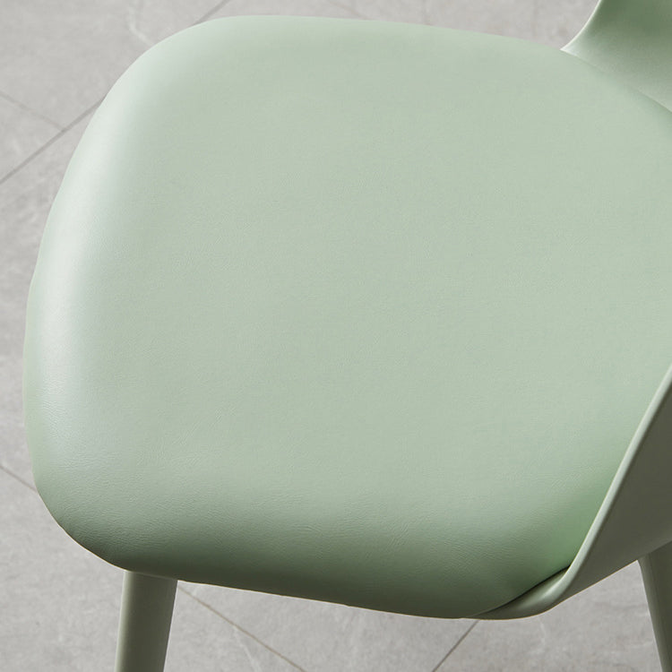 Modern Dining Chair Armless Dining Chair with Plastic Legs for Kitchen