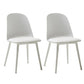 Modern Dining Chair Armless Dining Chair with Plastic Legs for Kitchen