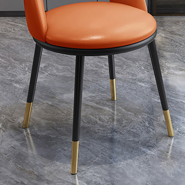 Sillas de comedor de estilo nórdico silla de comedor sin brazo con patas de metal para cocina