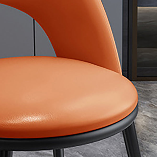 Sillas de comedor de estilo nórdico silla de comedor sin brazo con patas de metal para cocina