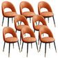 Sillas de comedor de estilo nórdico silla de comedor sin brazo con patas de metal para cocina