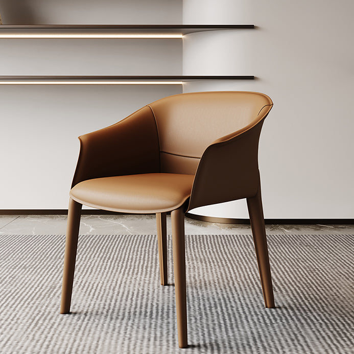 Moderne gestoffeerde gaststoel Faux Leather Dining Arm stoel