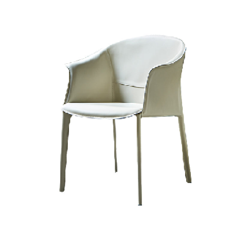 Moderne gestoffeerde gaststoel Faux Leather Dining Arm stoel