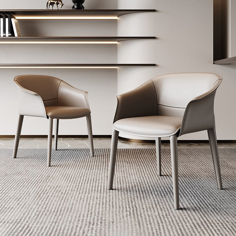 Moderne gestoffeerde gaststoel Faux Leather Dining Arm stoel