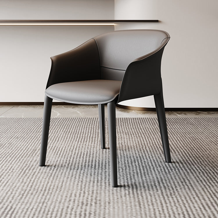 Moderne gestoffeerde gaststoel Faux Leather Dining Arm stoel