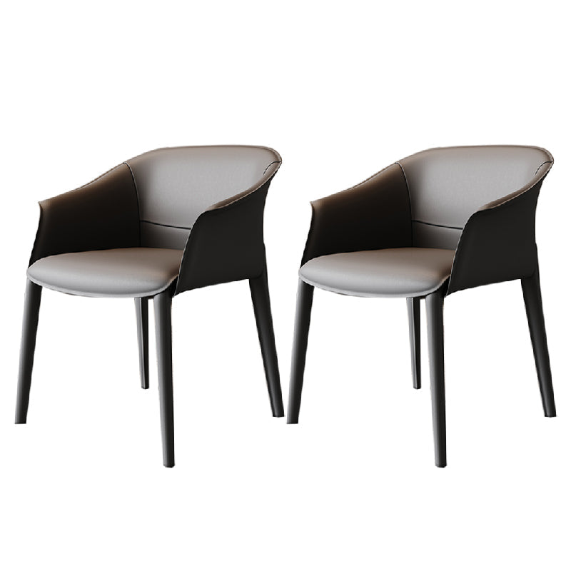 Moderne gestoffeerde gaststoel Faux Leather Dining Arm stoel