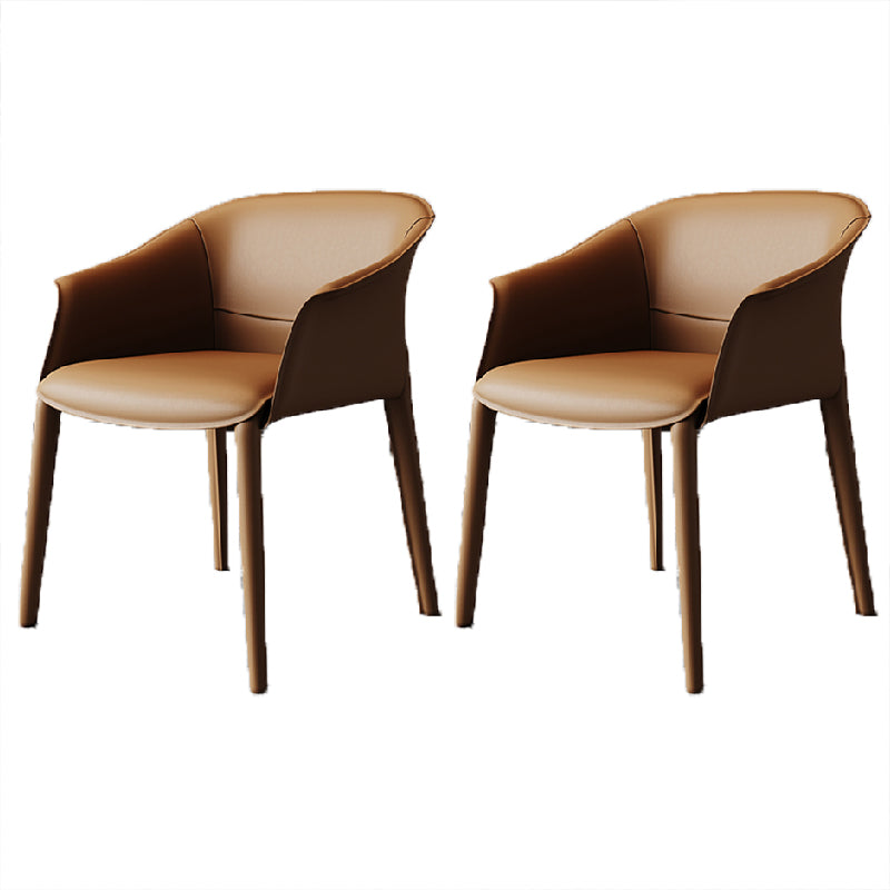 Moderne gestoffeerde gaststoel Faux Leather Dining Arm stoel