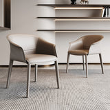 Sedia ospite imbottita moderna sedia da pranzo in vetro