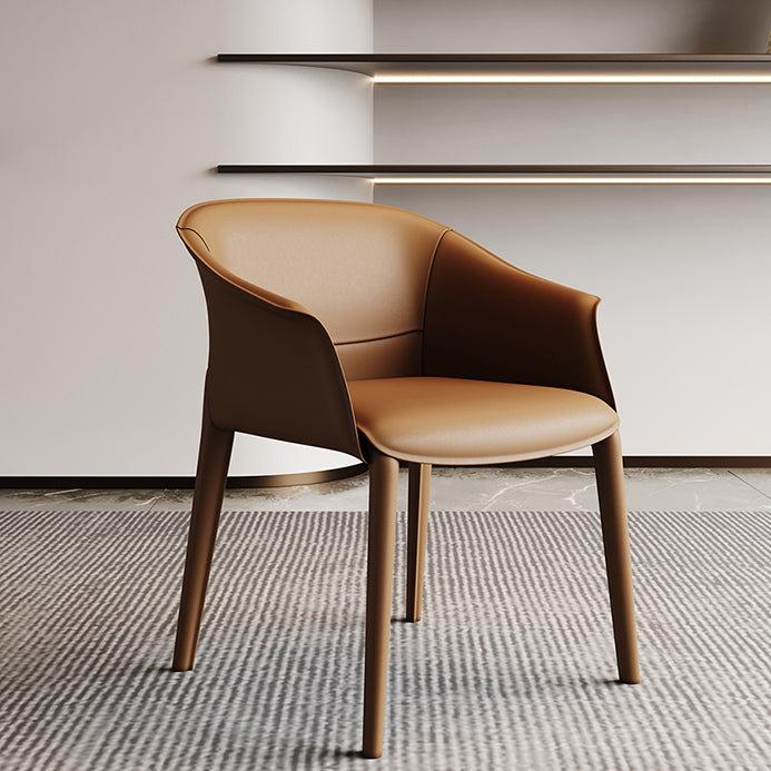 Moderne gestoffeerde gaststoel Faux Leather Dining Arm stoel