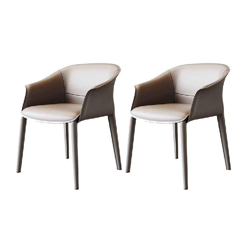 Moderne gestoffeerde gaststoel Faux Leather Dining Arm stoel