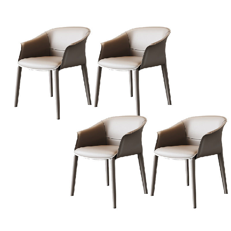 Moderne gestoffeerde gaststoel Faux Leather Dining Arm stoel