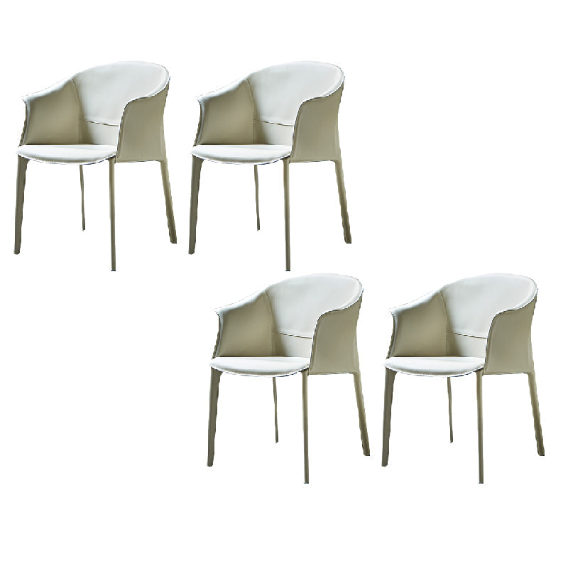 Moderne gestoffeerde gaststoel Faux Leather Dining Arm stoel