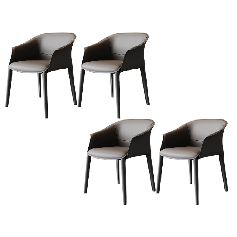 Moderne gestoffeerde gaststoel Faux Leather Dining Arm stoel