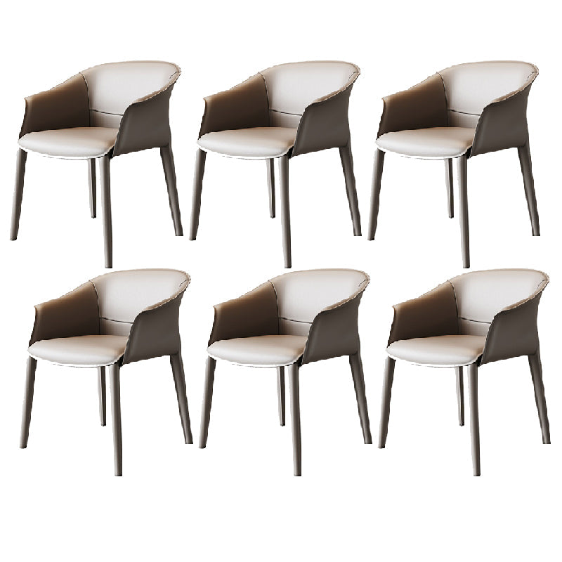 Moderne gestoffeerde gaststoel Faux Leather Dining Arm stoel