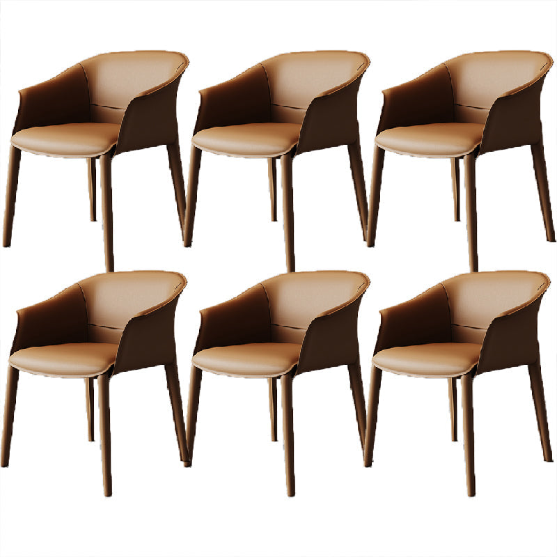 Moderne gestoffeerde gaststoel Faux Leather Dining Arm stoel