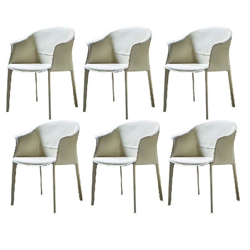 Moderne gestoffeerde gaststoel Faux Leather Dining Arm stoel