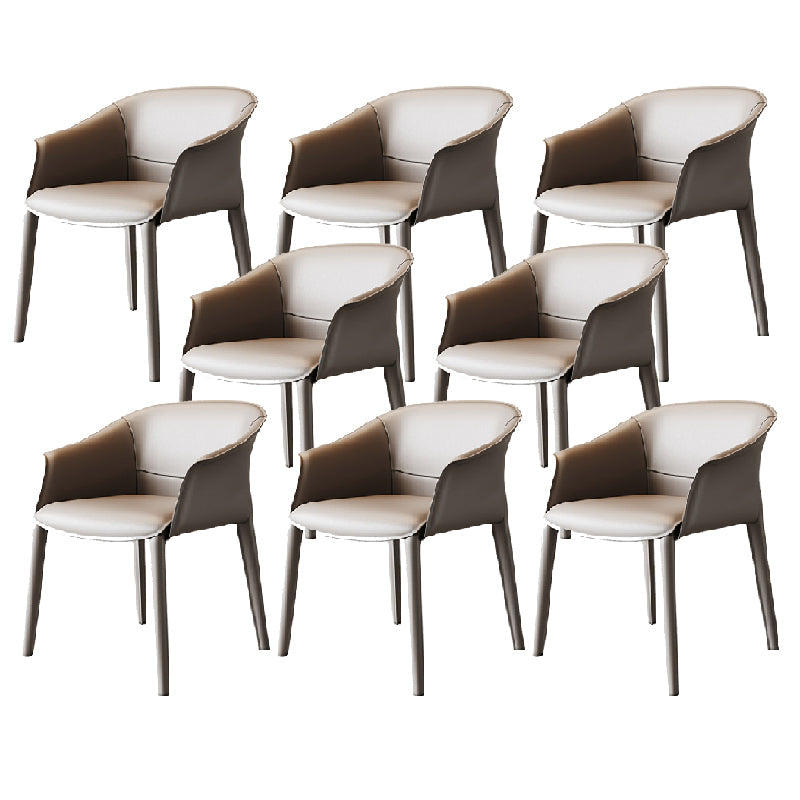 Moderne gestoffeerde gaststoel Faux Leather Dining Arm stoel