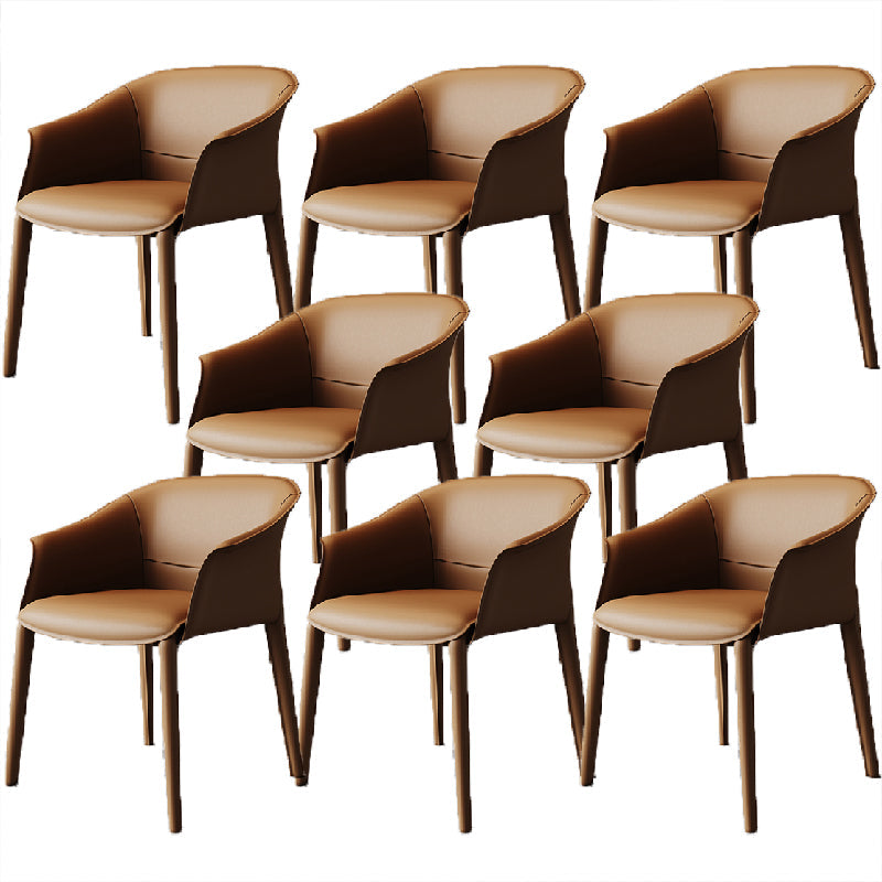 Moderne gestoffeerde gaststoel Faux Leather Dining Arm stoel